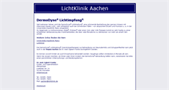 Desktop Screenshot of aachen.lichtklinik.de